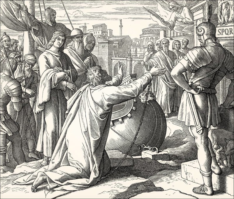 Paul Arrives in Rome, New Testament, by Julius Schnorr von Carolsfeld, 1860