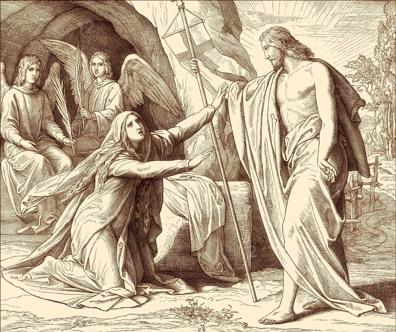 Jesus Appears to Mary Magdalene, New Testament, by Julius Schnorr von Carolsfeld, 1860