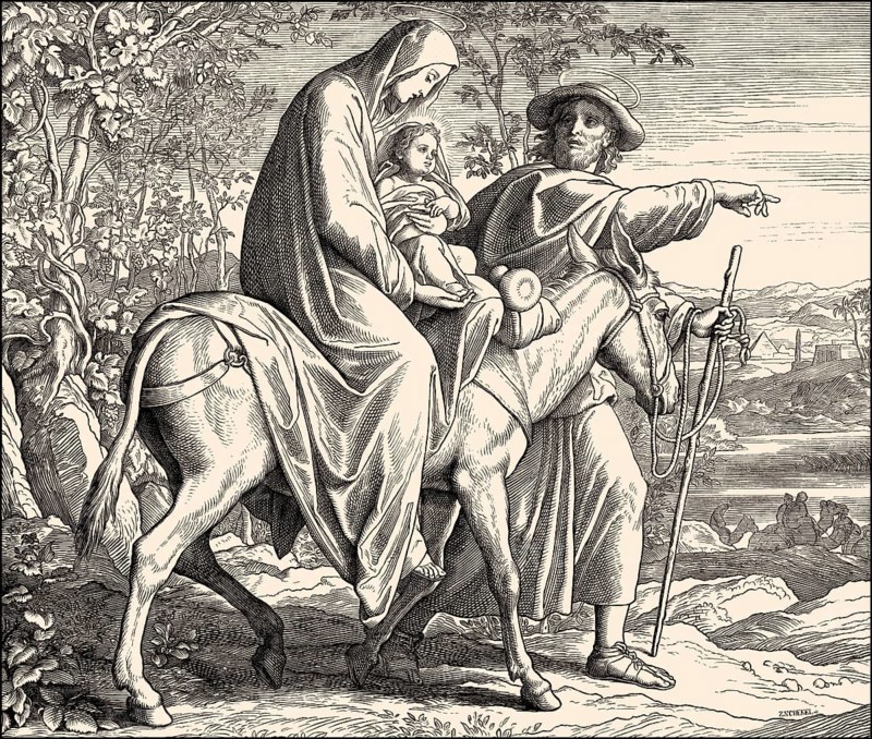 Flight to Egypt, by Julius Schnorr von Carolsfeld