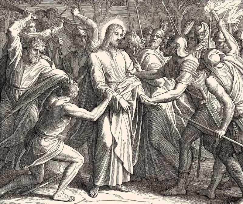 Arrest of Jesus, New Testament, by Julius Schnorr von Carolsfeld, 1860