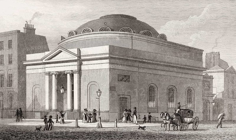 Albion Chapel, London, illustration by Th. H. Shepherd, 1828