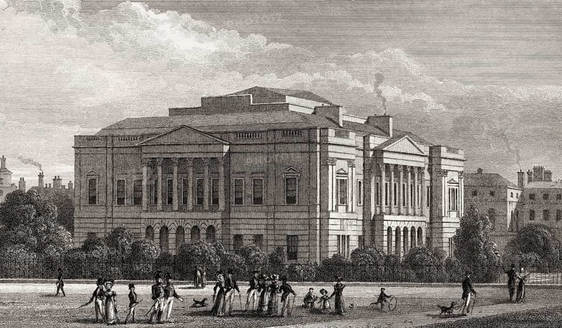 York House, St James's Park, London, UK, illustration by Th. H. Shepherd, 1826