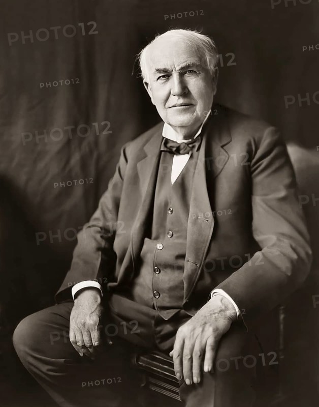 Portrait of Thomas Alva Edison, 1847, 1931, American inventor, c. 1922, digitally