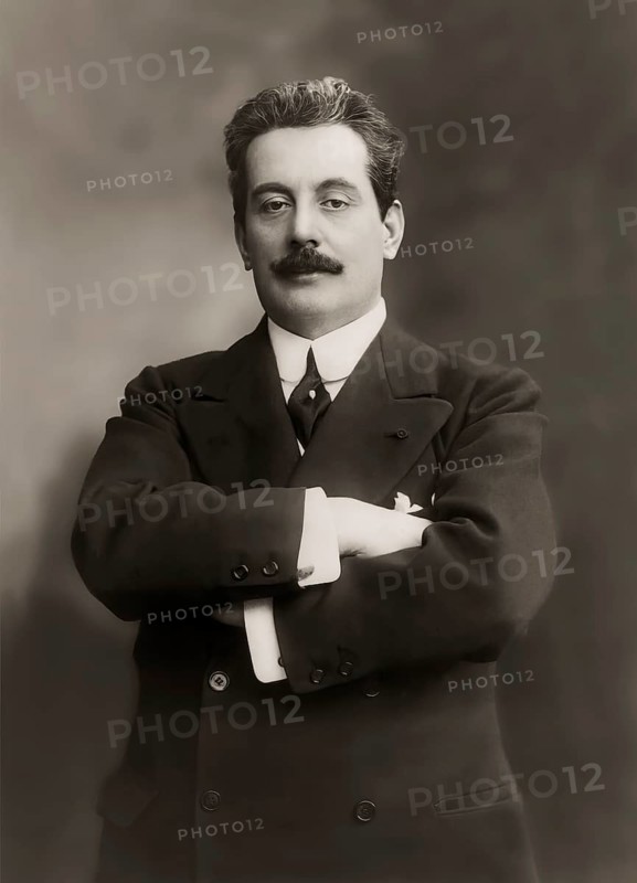 Giacomo Puccini, 1858 –1924, Italian composer, digitally edited according to a photograph by A. Dupont