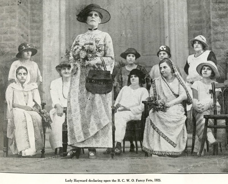 Catholic community Lady Harward declaring open B. C. W. O. Fancy Fete 1925, India NO MR