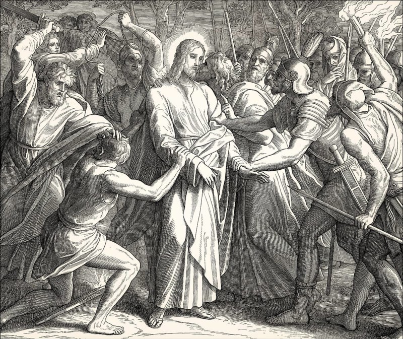 Arrest of Jesus, New Testament, by Julius Schnorr von Carolsfeld, 1860
