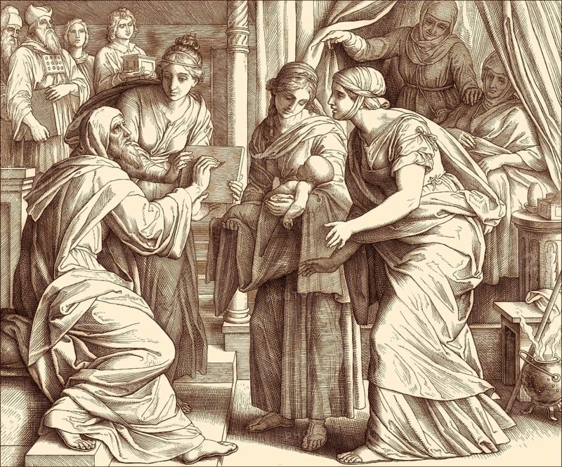 Naming of John the Baptist, by Julius Schnorr von Carolsfeld