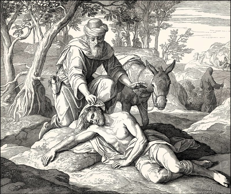 Parable of the Good Samaritan, New Testament, by Julius Schnorr von Carolsfeld, 1860