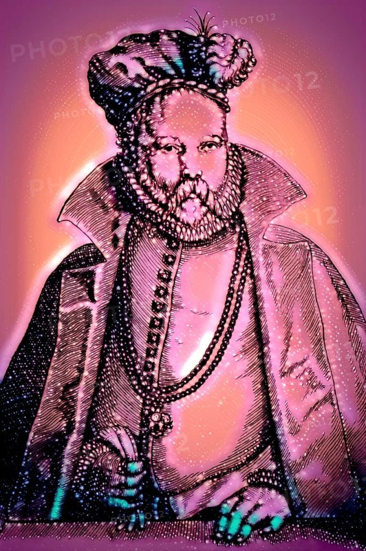 Tycho Brahe, 1546 – 1601, Danish astronomer and writer, digitally altered