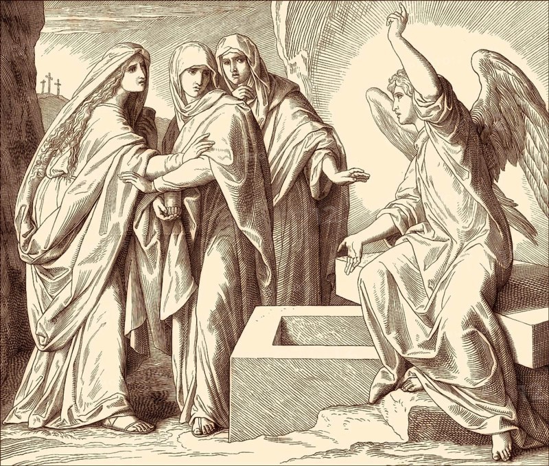 The Empty Tomb, New Testament, by Julius Schnorr von Carolsfeld, 1860