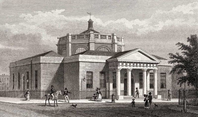 The Guildhall, Westminster, London, illustration by Th. H. Shepherd, 1828