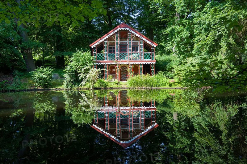 The Schweizerhaus in Cuxhaven in the castle park of Ritzebüttel Castle