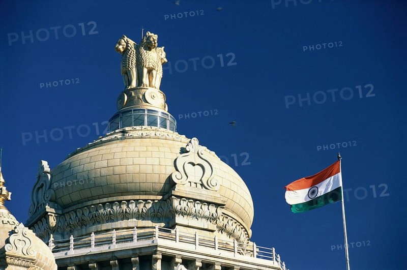 Vidhana Soudha built in 1956, Bangalore, Karnataka, India, Asia