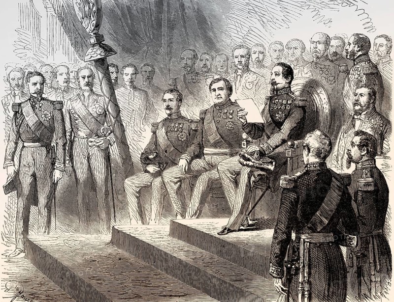 Chamber of Deputies, opening of the legislative session by Louis-Napoléon Bonaparte, Napoleon III, Second French Empire, 1863