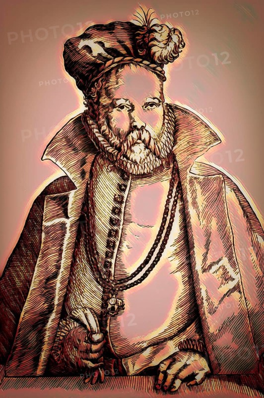 Tycho Brahe, 1546 – 1601, Danish astronomer and writer, digitally altered