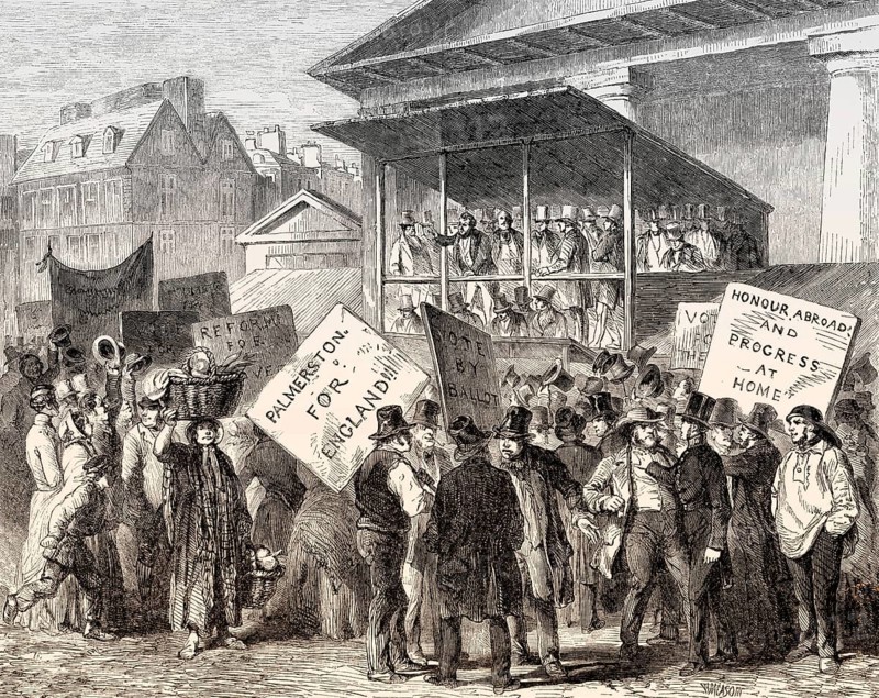 Political campaign, 1852 United Kingdom general election, London