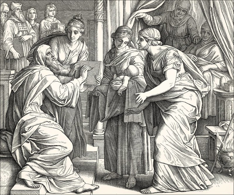 Naming of John the Baptist, by Julius Schnorr von Carolsfeld