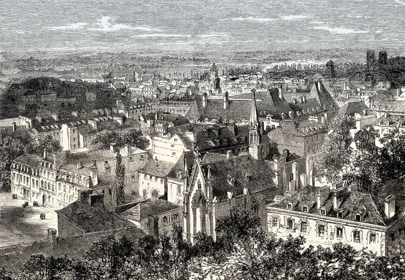 Historic view of Rennes, France, 19th century, Europe