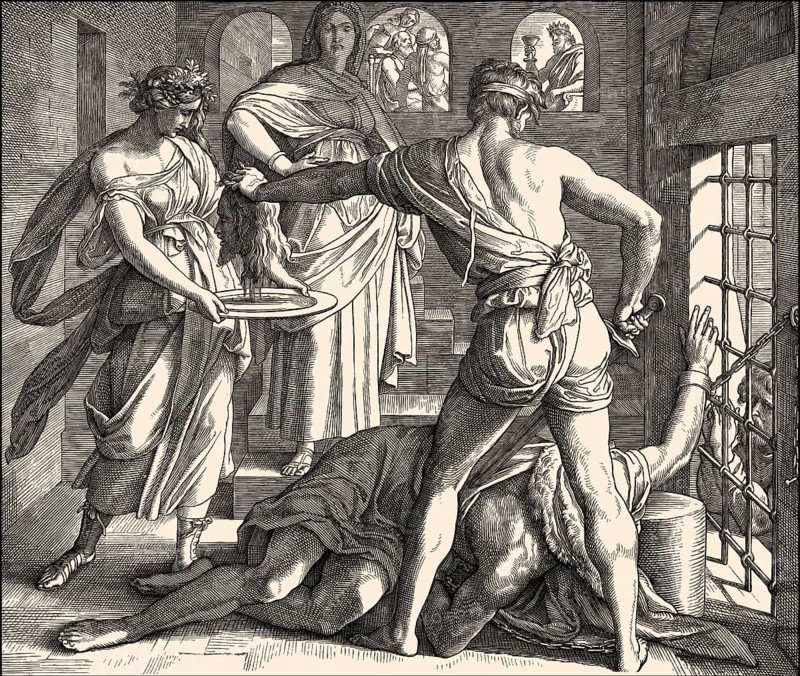 The Beheading of John the Baptist, New Testament, by Julius Schnorr von Carolsfeld, 1860