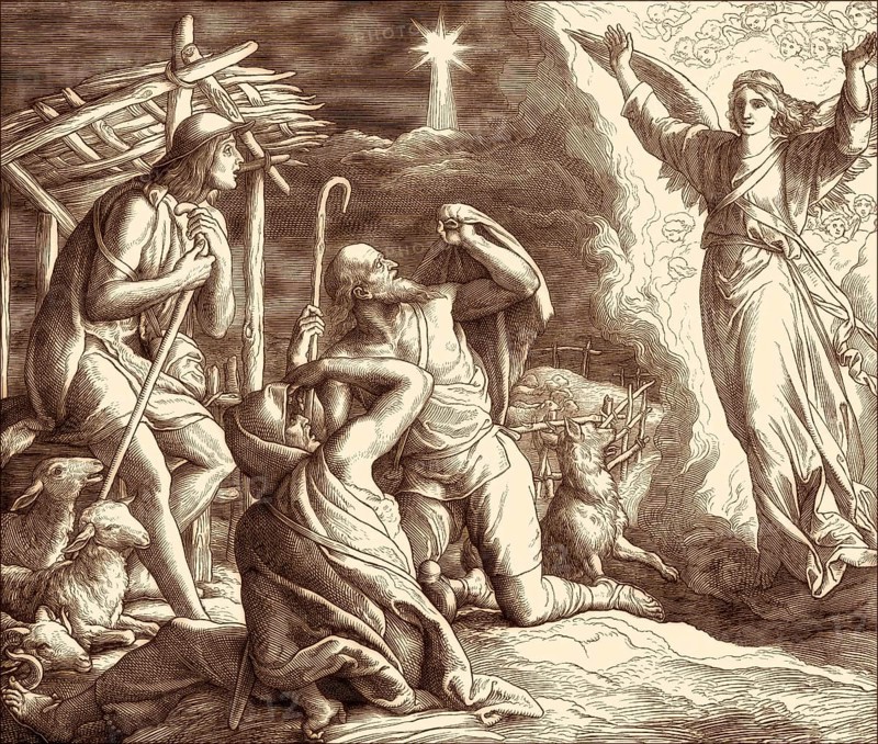 The annunciation to the shepherds, by Julius Schnorr von Carolsfeld