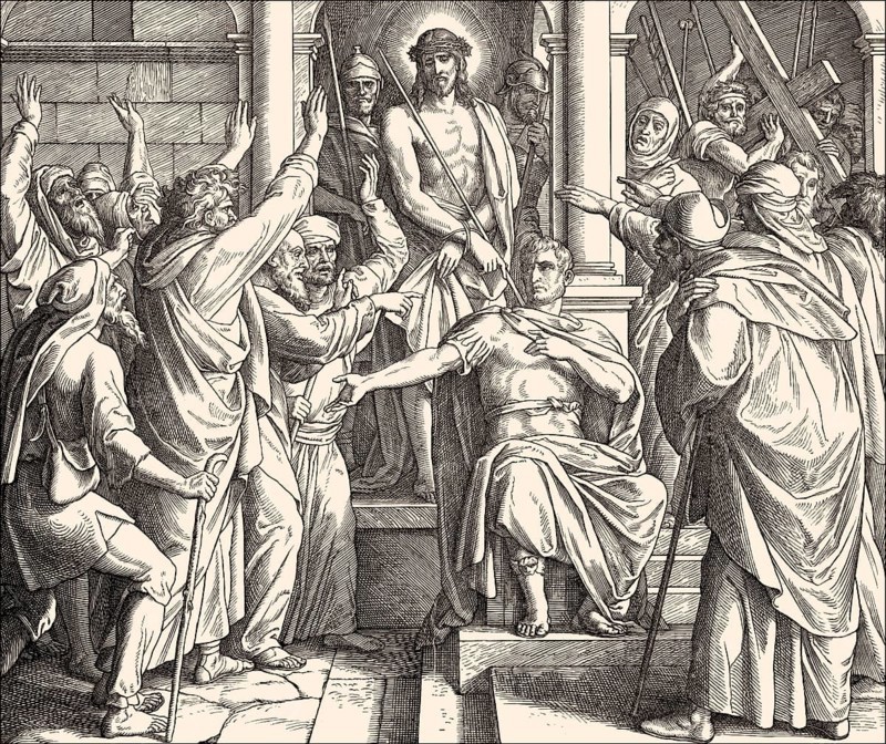 Jesus Delivered To Be Crucified by Pontius Pilate, by Julius Schnorr von Carolsfeld, 1860