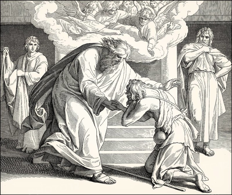 Parable of the Prodigal Son, New Testament, by Julius Schnorr von Carolsfeld, 1860