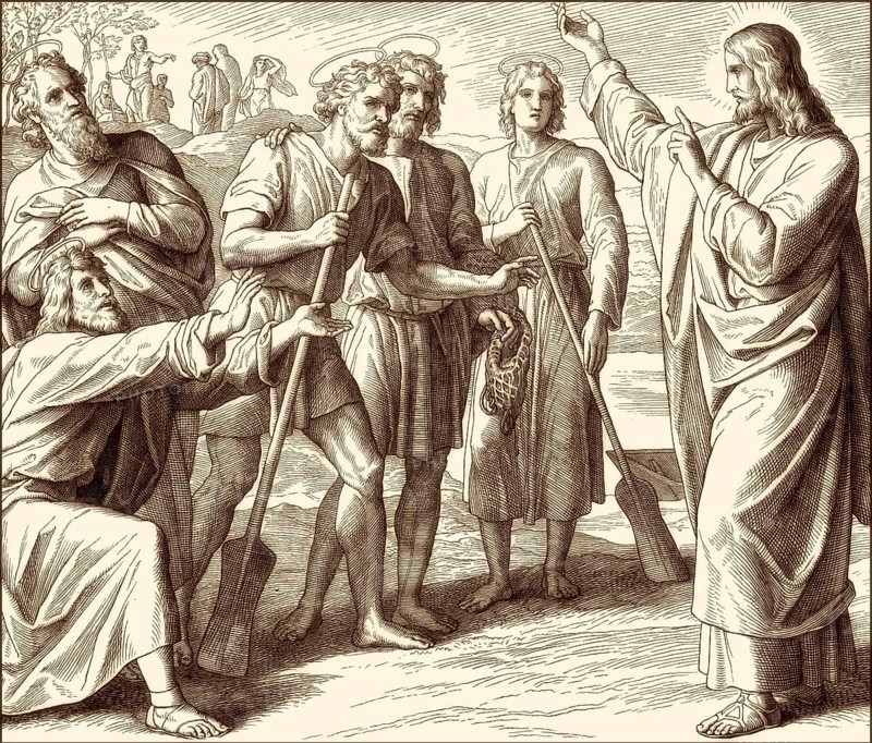 The calling of the disciples, New Testament, by Julius Schnorr von Carolsfeld, 1860