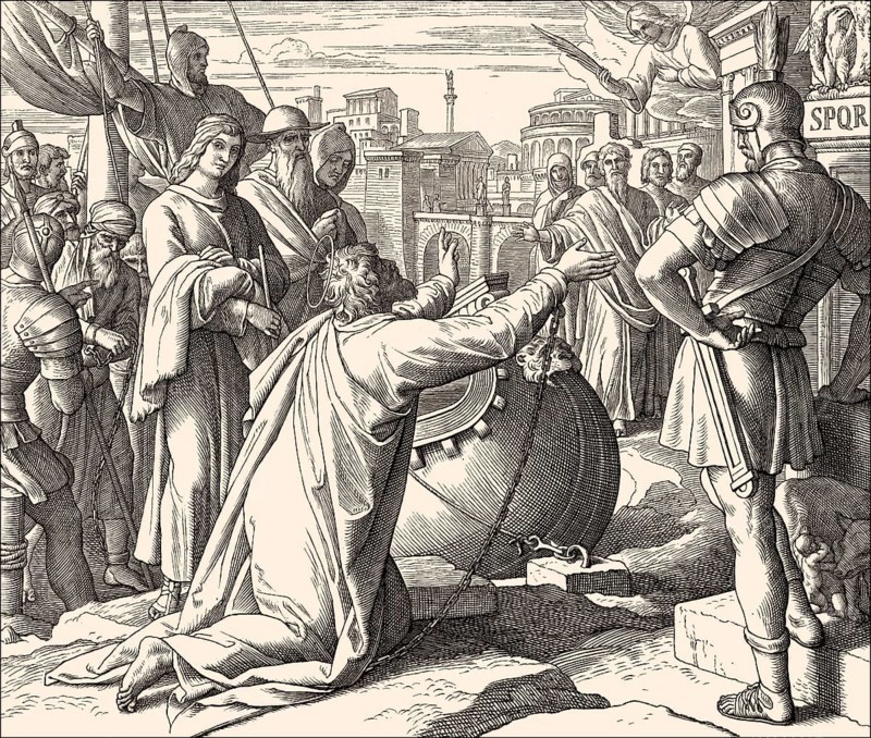 Paul Arrives in Rome, New Testament, by Julius Schnorr von Carolsfeld, 1860