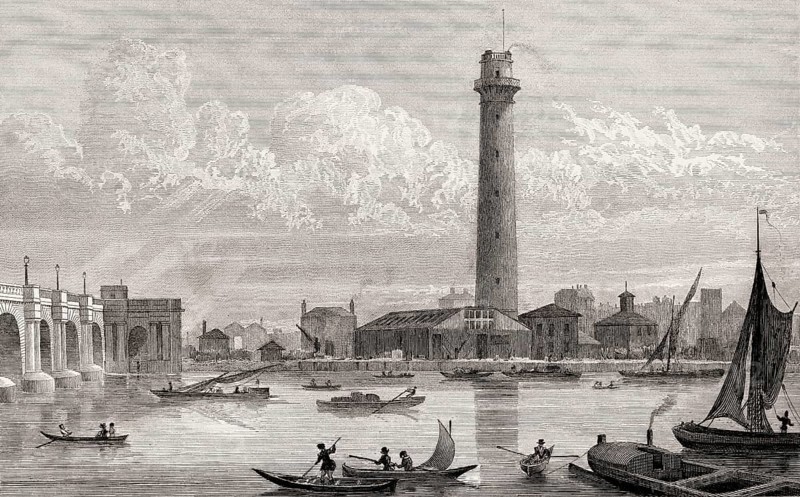 The New Shot Mill, London, illustration by Th. H. Shepherd, 1828