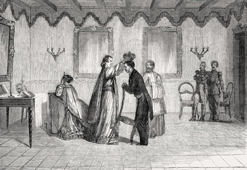 Coronation of Radama II, 1829 – 1863, by Queen Ranavalona I, Kingdom of Madagascar, 1861
