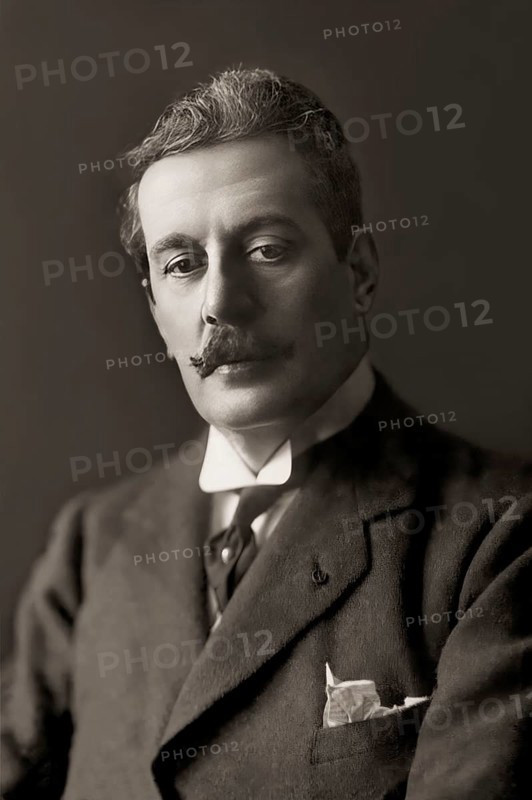 Giacomo Puccini, 1858 –1924, Italian composer, digitally edited according to a photograph