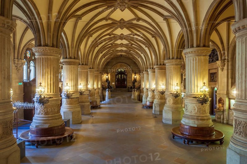 Columned Hall in Hamburg City Hall, Hamburg, Germany, Europe