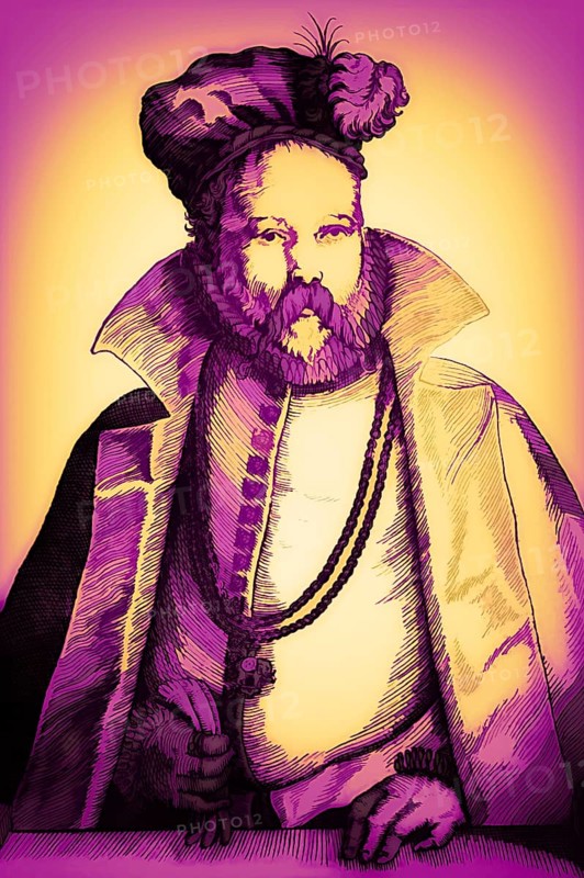 Tycho Brahe, 1546 – 1601, Danish astronomer and writer, digitally altered