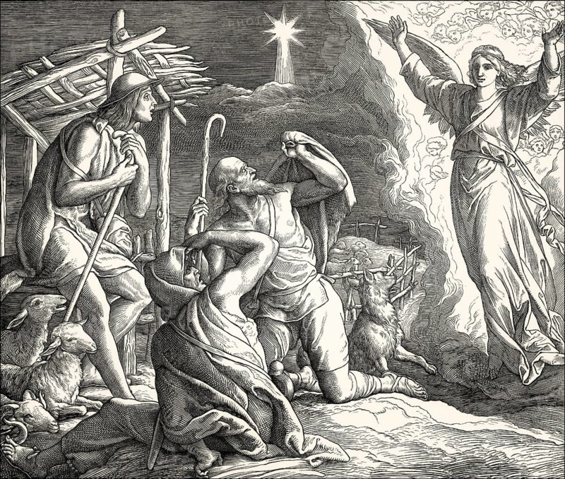 The annunciation to the shepherds, by Julius Schnorr von Carolsfeld