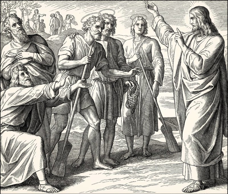 The calling of the disciples, New Testament, by Julius Schnorr von Carolsfeld, 1860