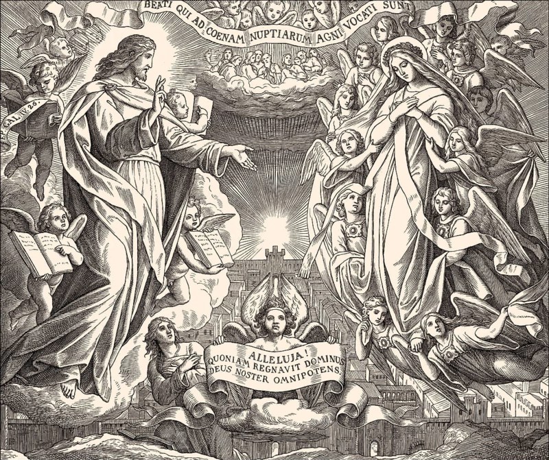The New Jerusalem, Book of Revelation, New Testament, by Julius Schnorr von Carolsfeld, 1860