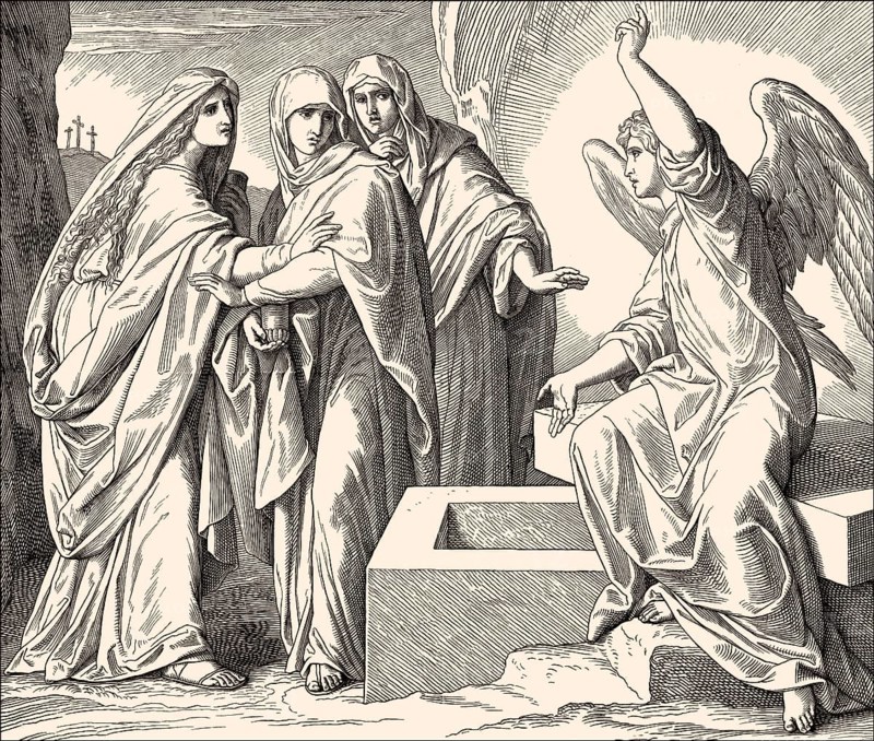 The Empty Tomb, New Testament, by Julius Schnorr von Carolsfeld, 1860