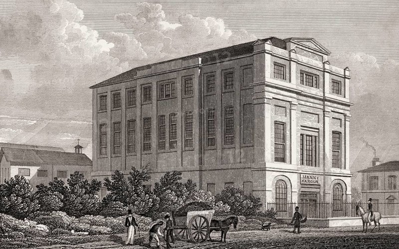 Buildings, Highfield, Camden Road, London, illustration by Th. H. Shepherd, 1828