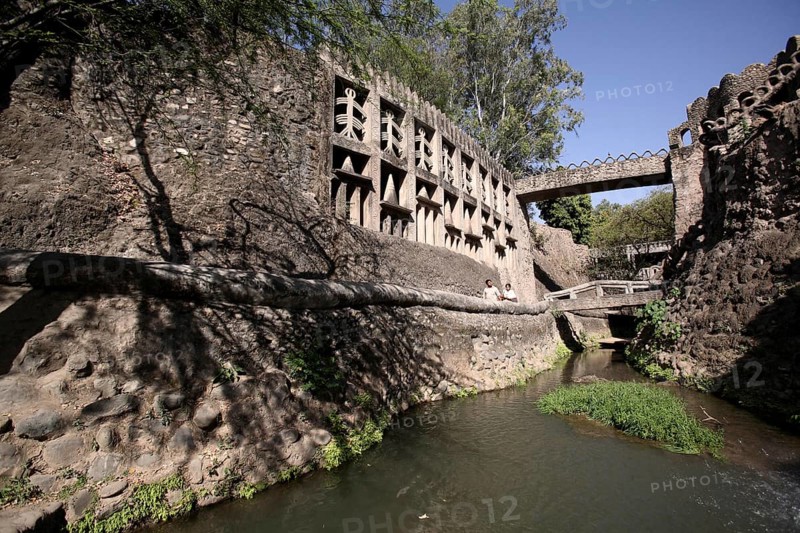 Rock garden initiated by Nek Chand around 1957at Chandigarh Union Territory, India, Asia