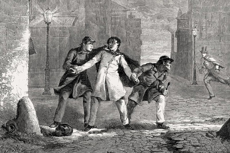 Scene by Charles John Huffam Dickens or Boz, 1812, 1870, an English writer