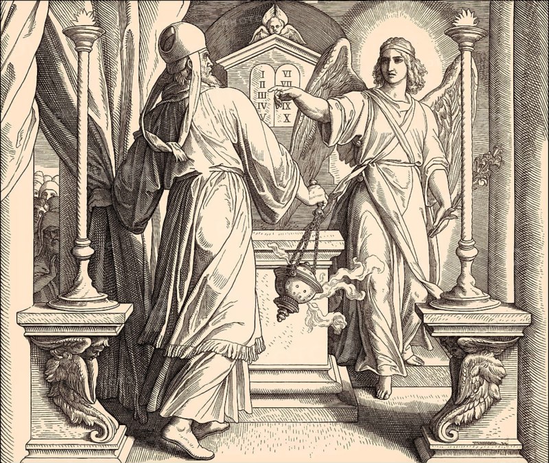 The Angel Gabriel Appears to Zechariah, by Julius Schnorr von Carolsfeld