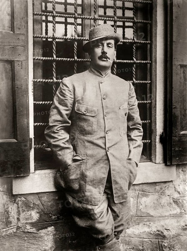 Giacomo Puccini, 1858 –1924, Italian composer, digitally edited according to a photograph