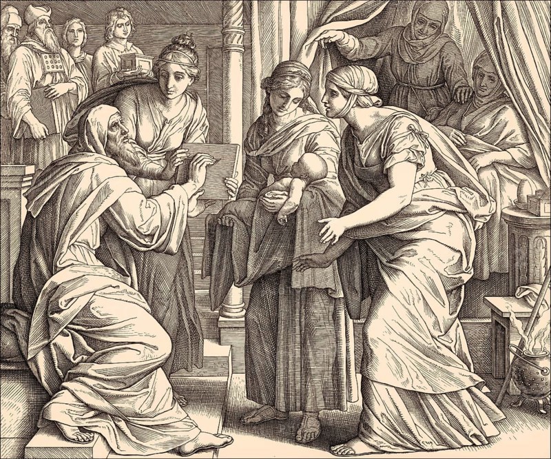 Naming of John the Baptist, by Julius Schnorr von Carolsfeld