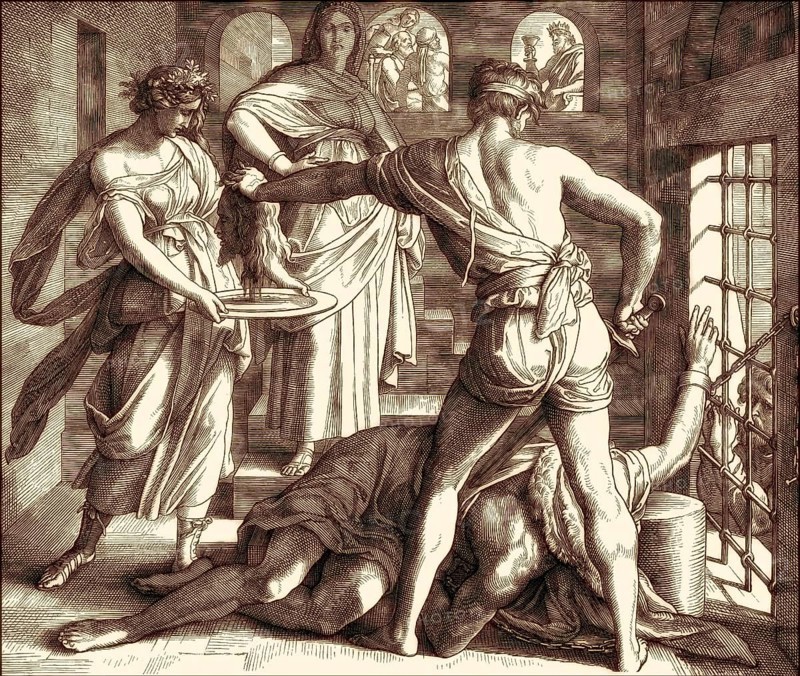 The Beheading of John the Baptist, New Testament, by Julius Schnorr von Carolsfeld, 1860