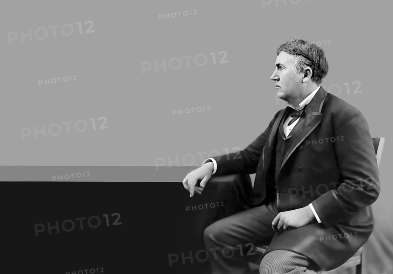 Thomas Alva Edison, 1847, 1931, American inventor, digitally edited according to a photography, 1892