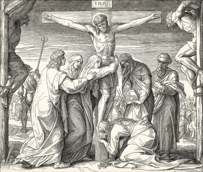 The Crucifixion of Jesus, by Julius Schnorr von Carolsfeld, 1860
