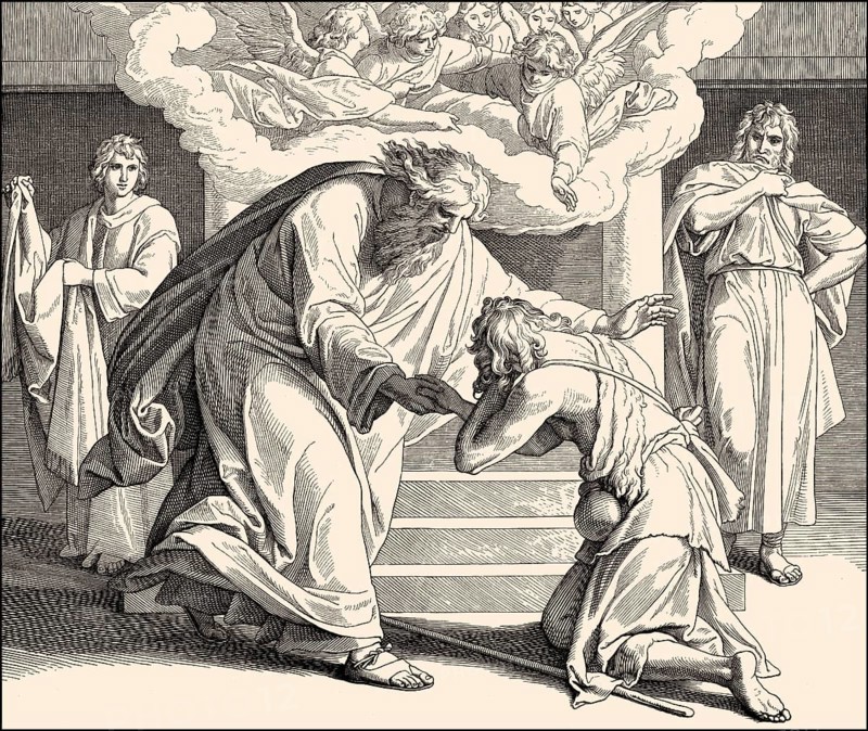 Parable of the Prodigal Son, New Testament, by Julius Schnorr von Carolsfeld, 1860