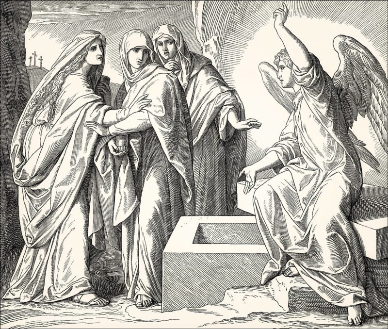 The Empty Tomb, New Testament, by Julius Schnorr von Carolsfeld, 1860