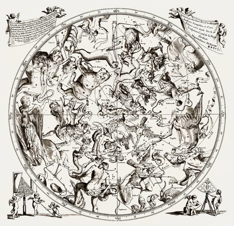 Firmamentum Sobiescianum, sive uranographia, Prodromus Astronomiae, by Johannes Hevelius, 1690