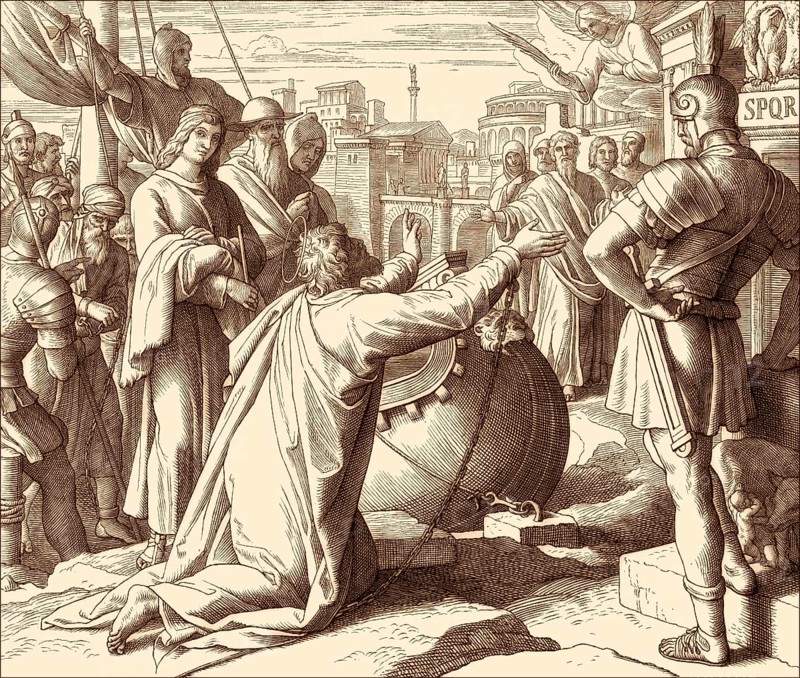 Paul Arrives in Rome, New Testament, by Julius Schnorr von Carolsfeld, 1860